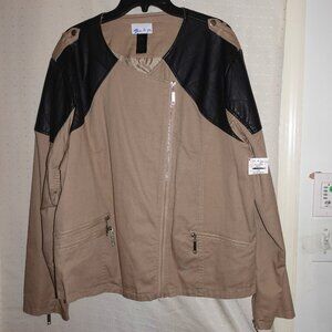 BRAND NEW BLUE BI YOU WOMENS BROWN JACKET SIZE 22/24